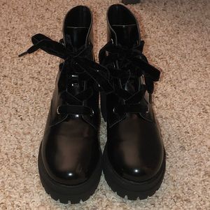 Heeled combat boots